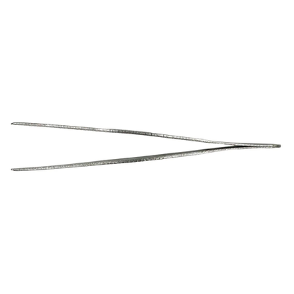 LEO 4.5-inch stainless steel splinter forceps with ribbed grips for first aid use