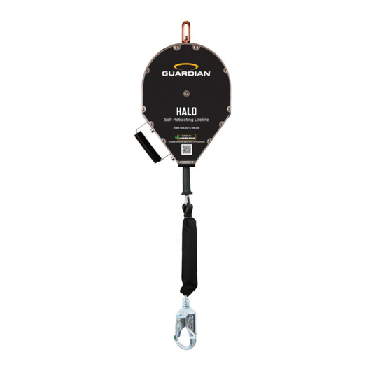 LEO 50-foot Halo leading edge SRL self-retracting lifeline with galvanized steel cable.