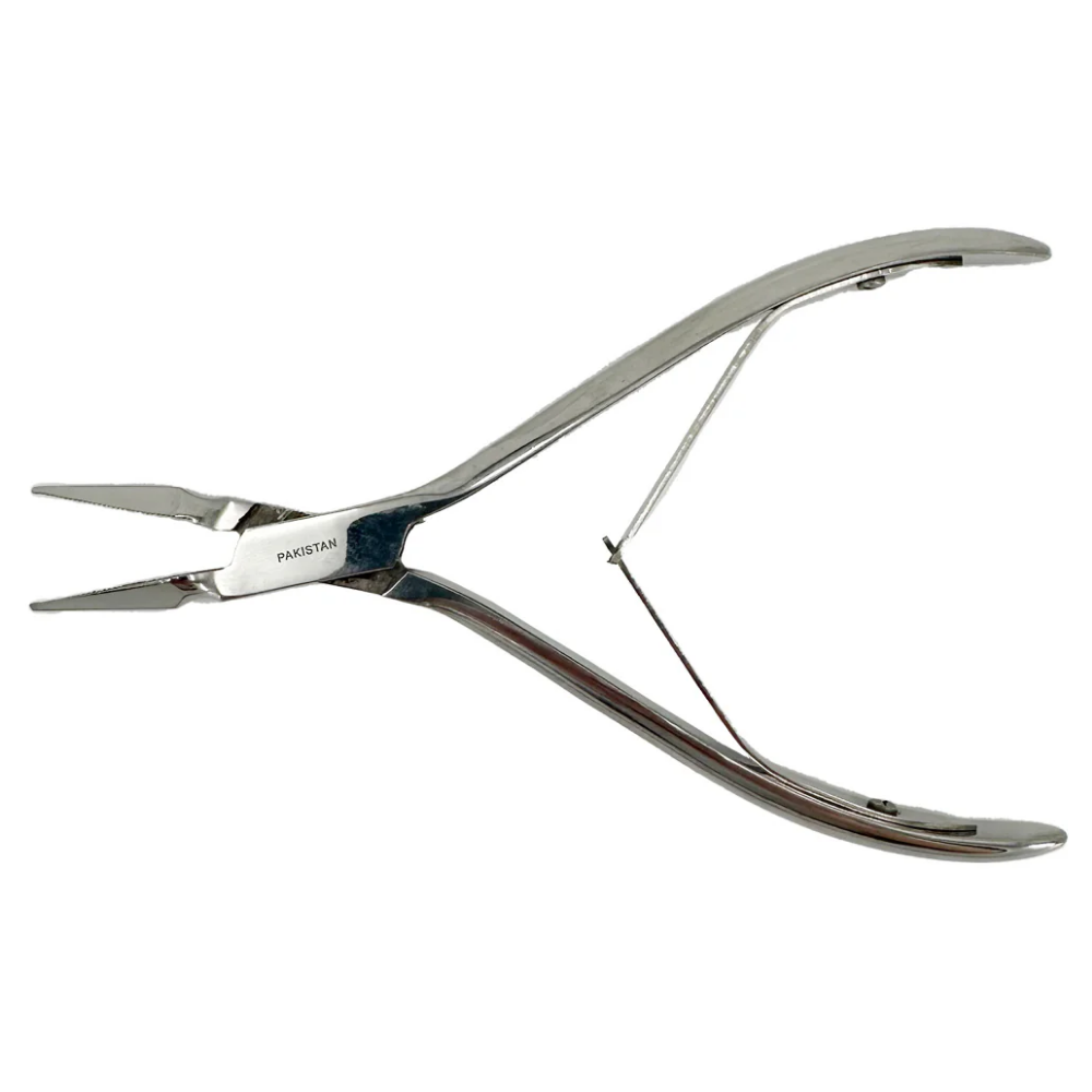 LEO 6-inch stainless steel Ralk plier forceps with a ring-handle design and a ratchet locking clamp system