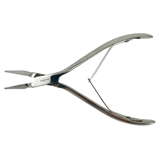 LEO 6-inch stainless steel Ralk plier forceps with a ring-handle design and a ratchet locking clamp system