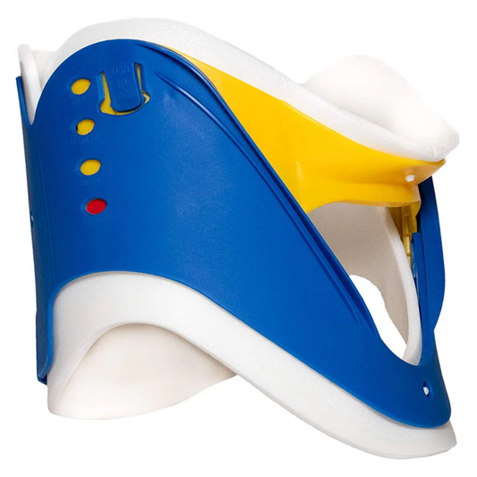 Inner view of the LEO adjustable extrication collar detailing the protective hypoallergenic foam lining.