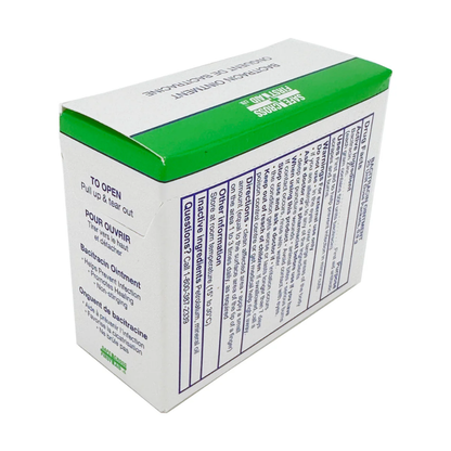 LEO Bacitracin Zinc antibiotic ointment 1 oz tube for first aid and infection prevention in minor wounds.
