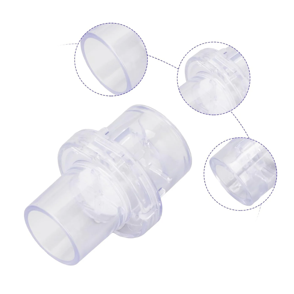 Replacement one-way valve for LEO CPR pocket masks featuring a high-efficiency bacterial filter for emergency rescue breathing.