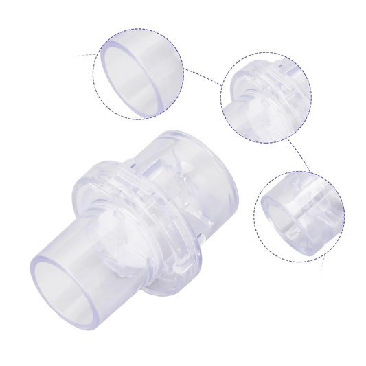 Replacement one-way valve for LEO CPR pocket masks featuring a high-efficiency bacterial filter for emergency rescue breathing.
