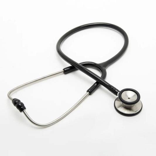 LEO deluxe black stethoscope angled product view