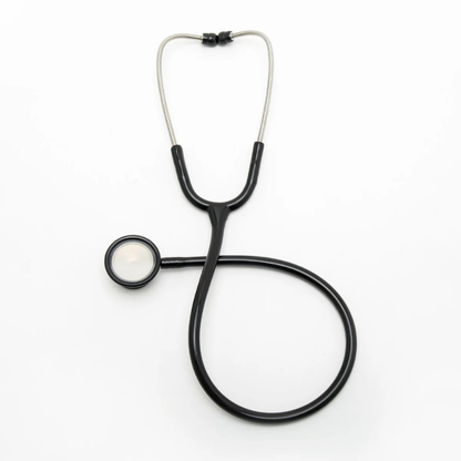 LEO dual head black deluxe stethoscope full view