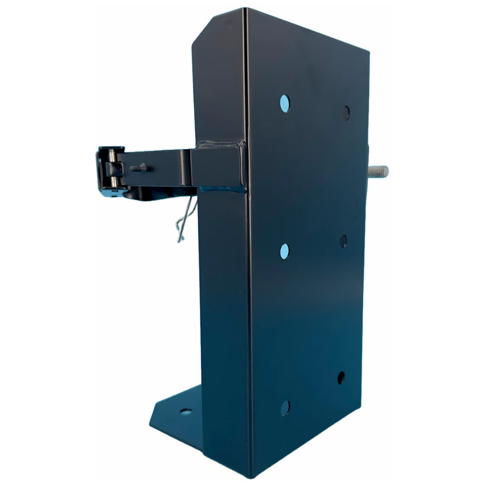 Right side profile of a LEO industrial heavy-duty wall bracket case displaying the steel frame structure.