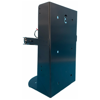Right side profile of a LEO industrial heavy-duty wall bracket case displaying the steel frame structure