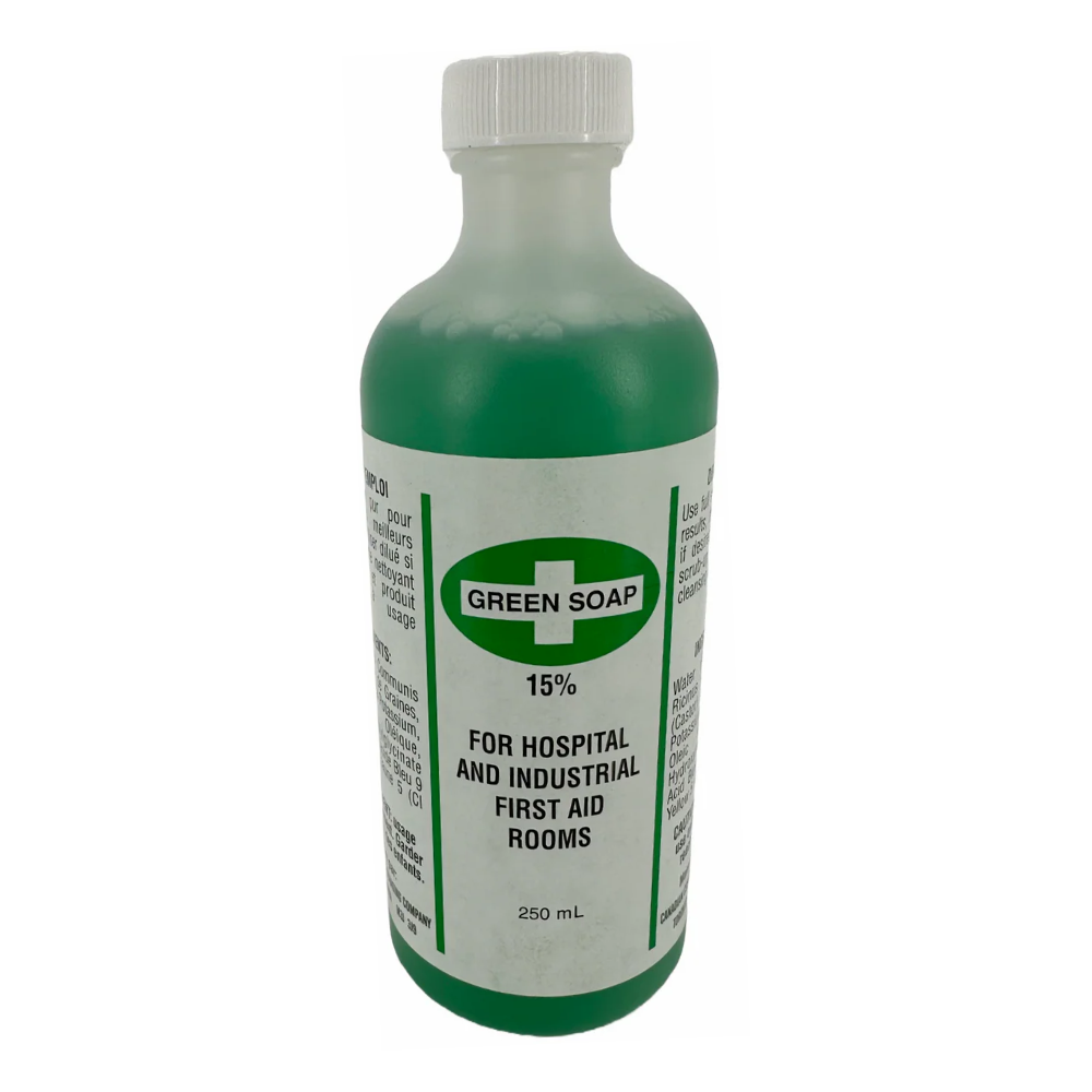 LEO Green Soap 15% antiseptic cleanser 250mL hospital first aid room