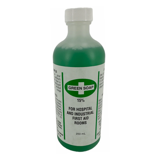 LEO Green Soap 15% antiseptic cleanser 250mL hospital first aid room