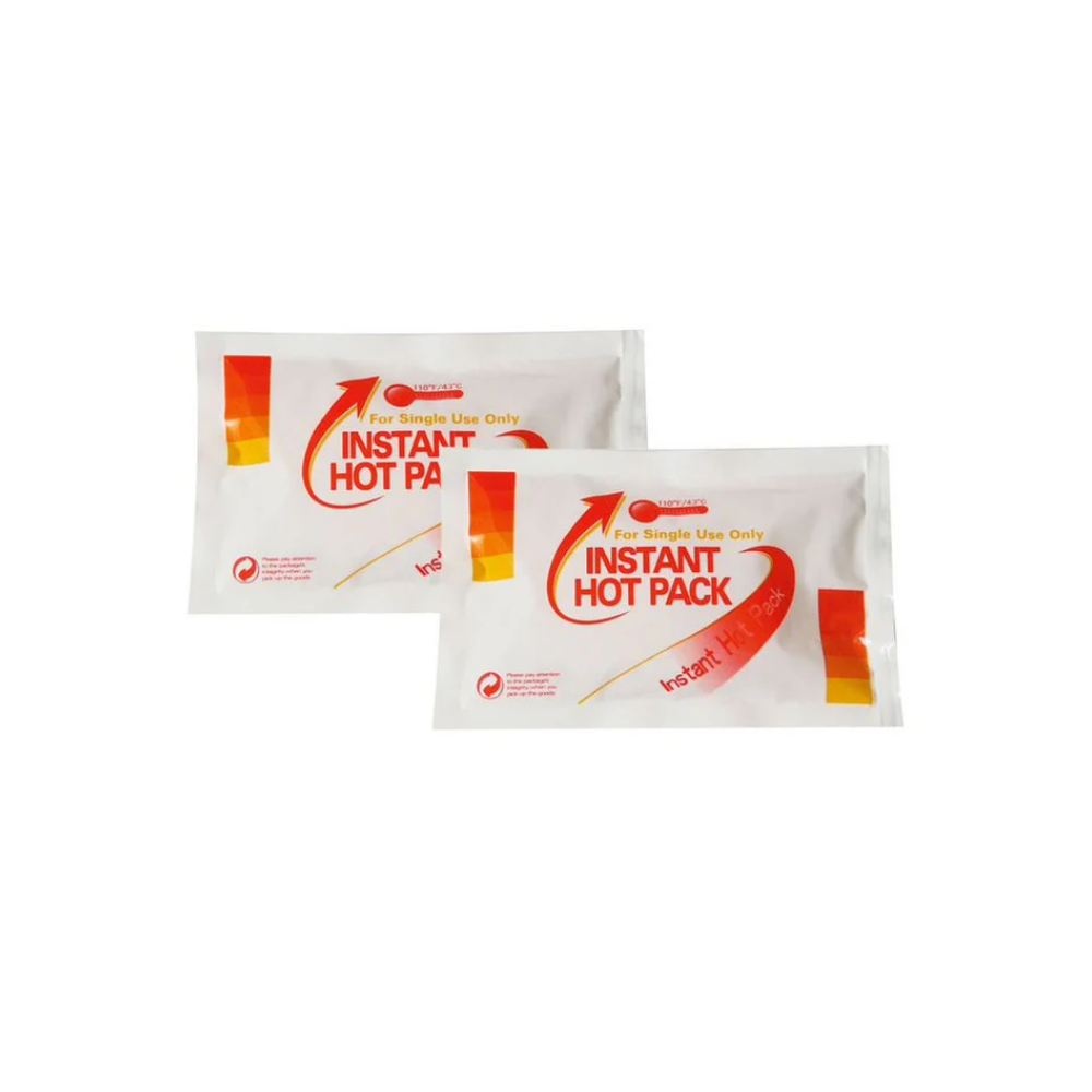 LEO 160g instant hot pack, 5" x 7.5" portable heat therapy compress for muscle relief, joint pain, and first aid emergency kits.
