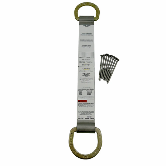 The LEO K-RA40 Roof Ridge-It 2D permanent fall protection anchor plate, featuring a heavy-duty weatherized design with dual attachment loops.