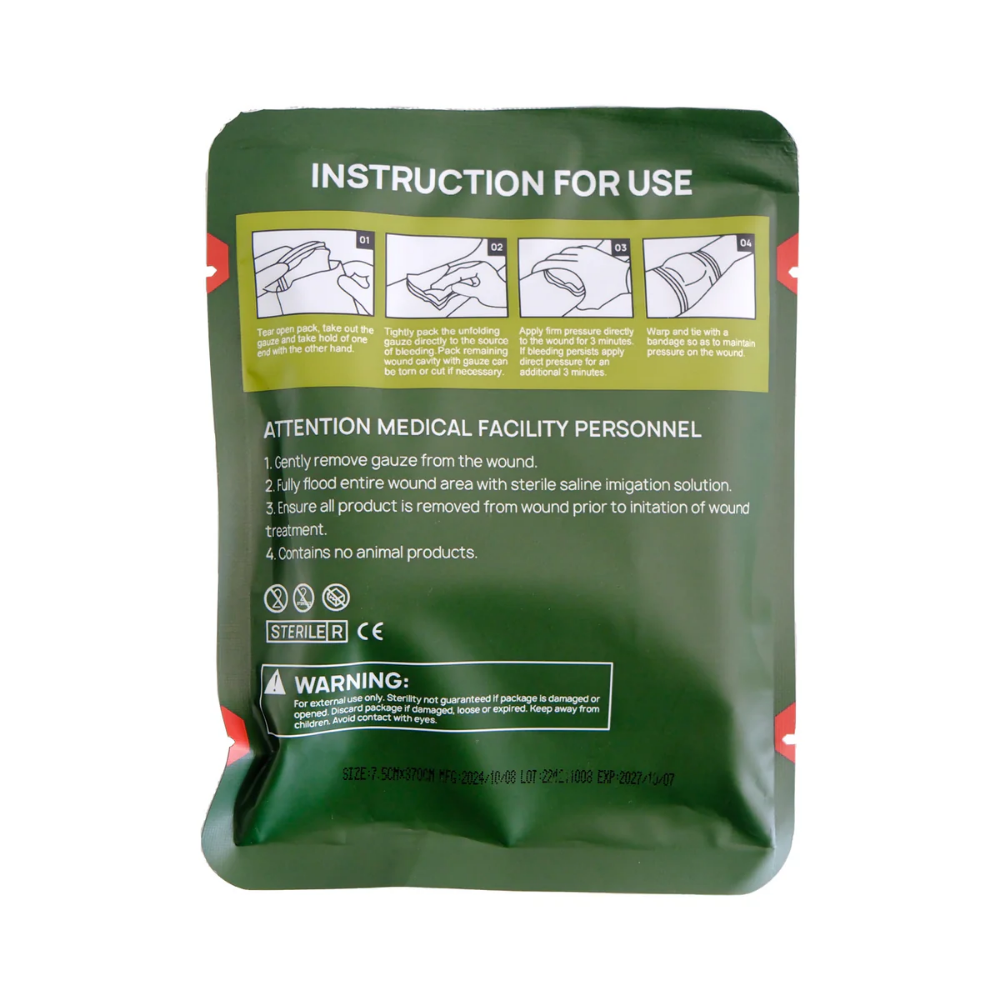 LEO L-12041 Hemostatic Gauze 3x145 sterile vacuum pack instructions for use