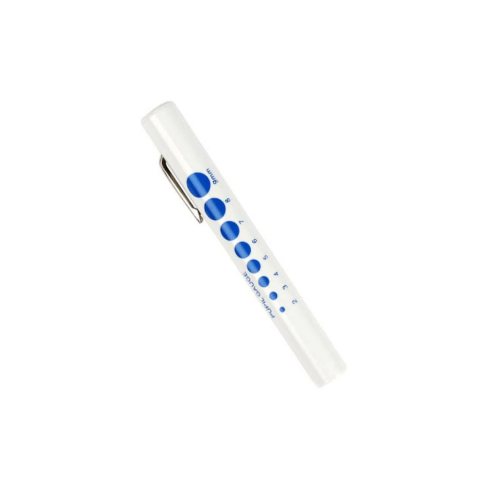 The LEO L-12415 lightweight single-use disposable diagnostic medical penlight featuring a clean white cylindrical housing.
