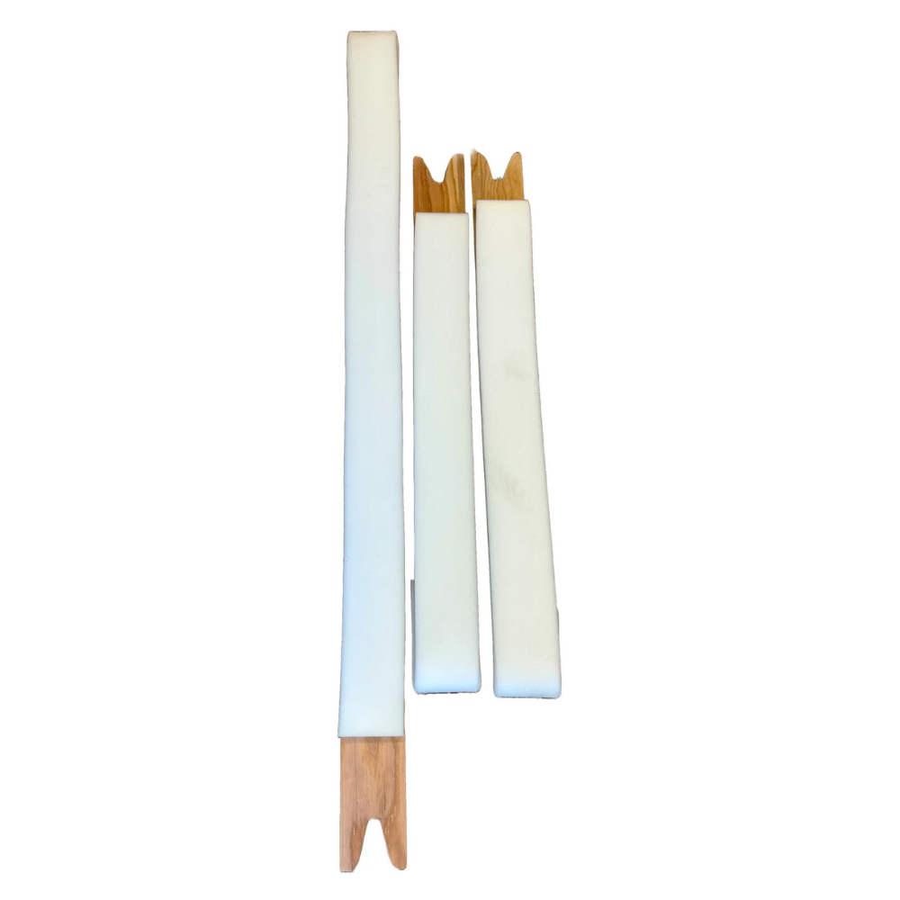 LEO L-12453 Wooden Splints assorted sizes white foam padded first aid