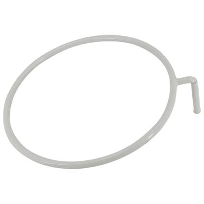 Angled view of the durable steel LEO ring holder accessory designed for clinical treatment chairs.