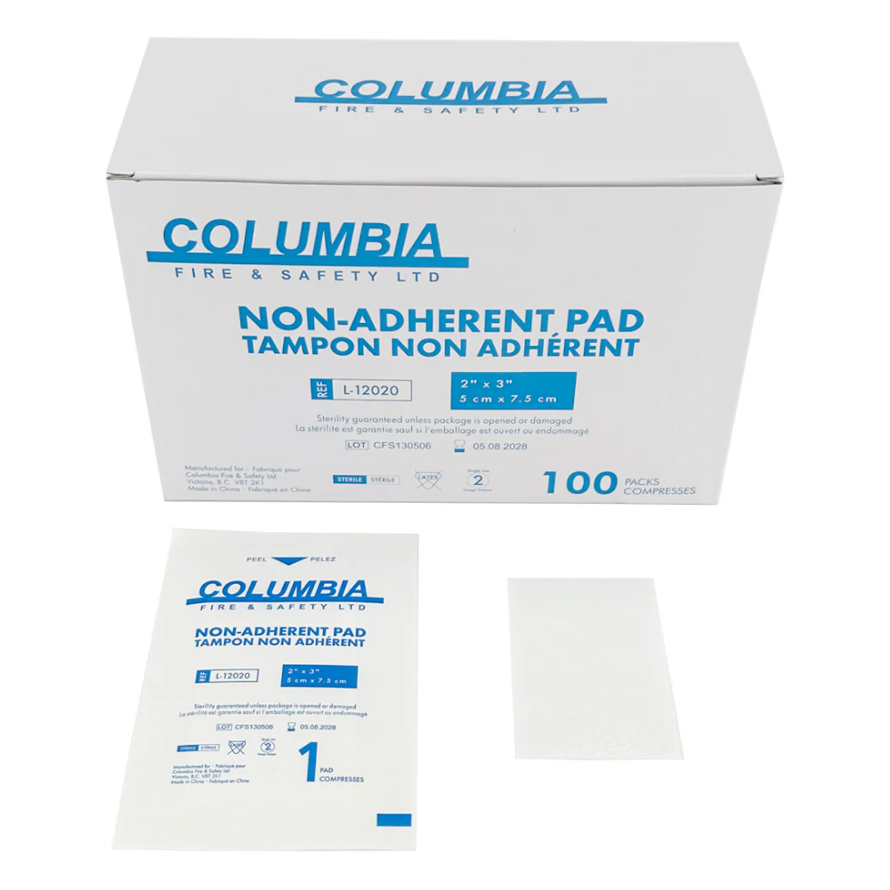 LEO Non-Adherent Telfa Pad 2x3 inch sterile 100 pack box with single pad L-12020