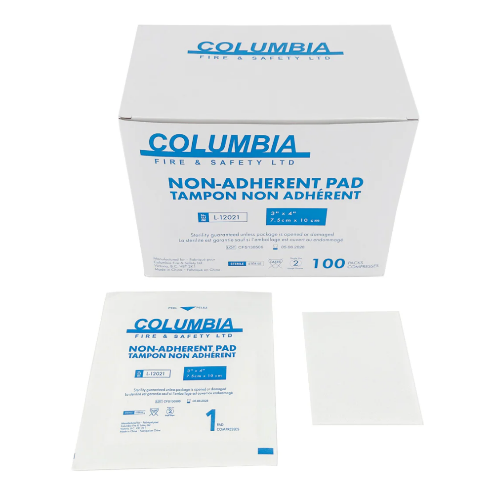 LEO Non-Adherent Telfa Pad 3x4 inch sterile 100 pack box with single pad L-12021