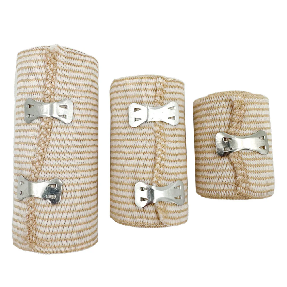 LEO Tensor Elastic Bandage 3 Sizes with Metal Clips for Sprains and Joint Support