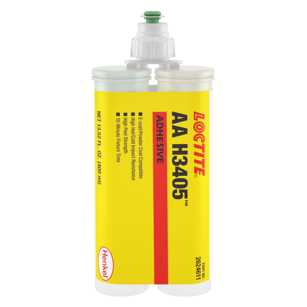 Loctite AA H3405 two-part acrylic methacrylate structural adhesive dual cartridge, 400ml