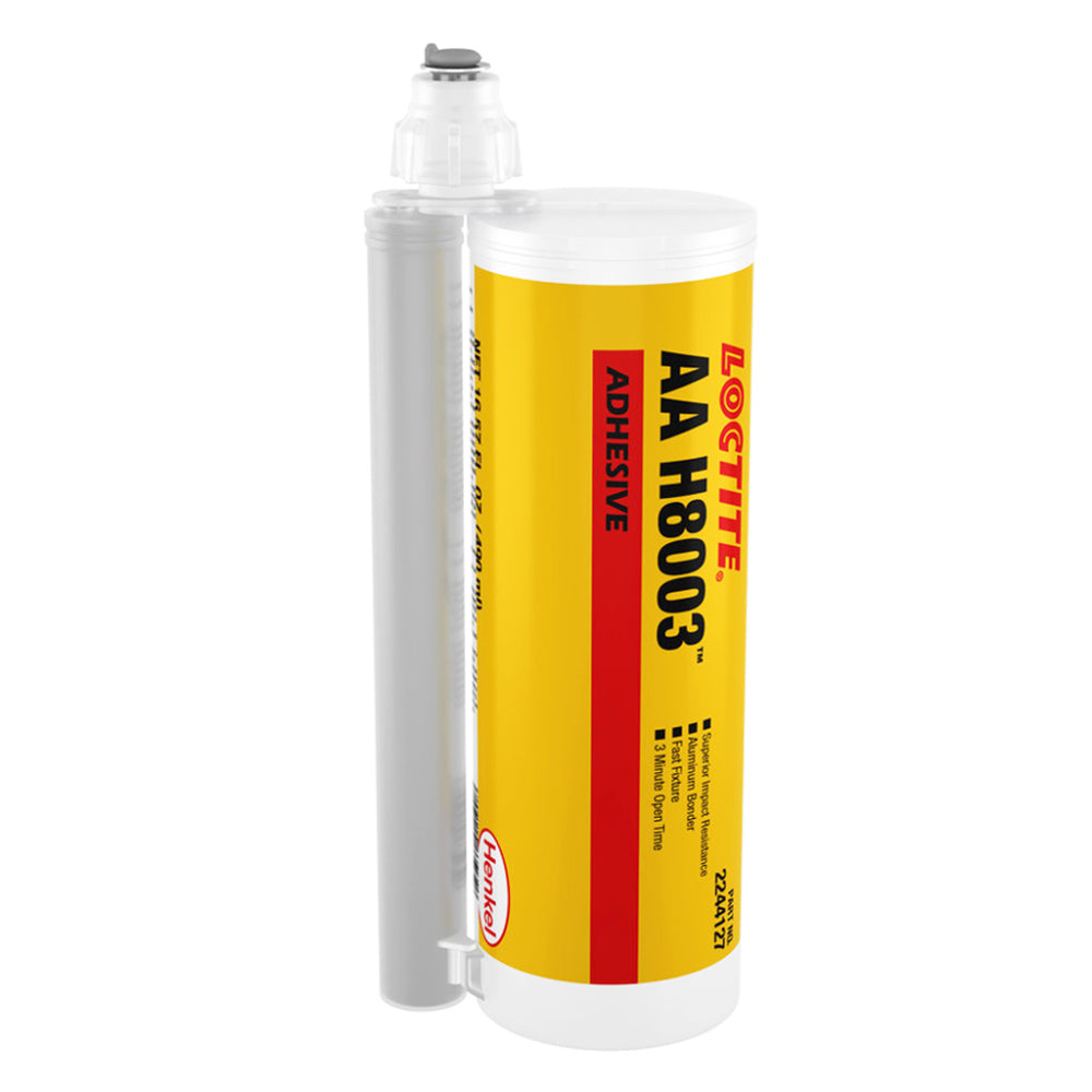 Loctite AA H8003 Aluminum Bonder structural adhesive 490ml side-by-side dual cartridge by Henkel, Part No. 2244127.