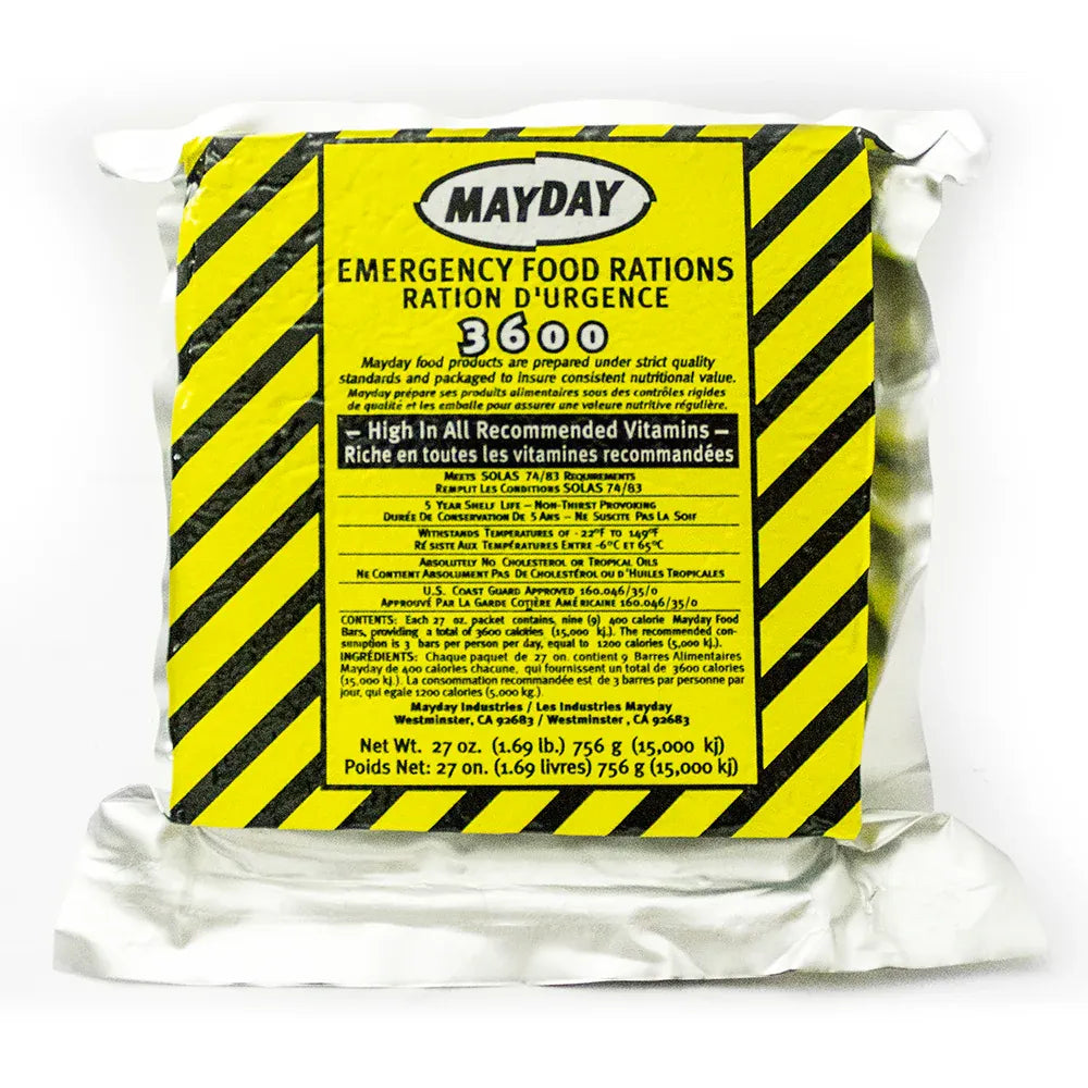 Mayday 3600 calorie emergency food ration bar