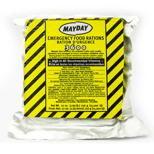 Mayday 3600 calorie emergency food ration bar