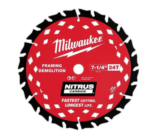 Milwaukee 48-41-0750 Framing Circular Saw Blade 7-1/4" 24T