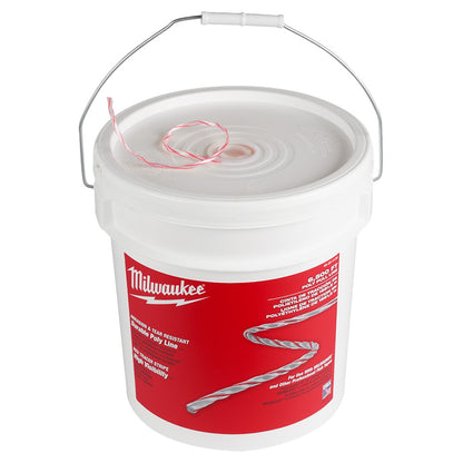 Milwaukee 48-22-4139 Poly Pull Line bucket side view showing durable poly line label
