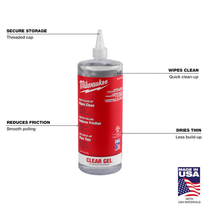 Milwaukee 48-22-4135 1 qt. Wire & Cable Pulling Clear Gel Lubricant