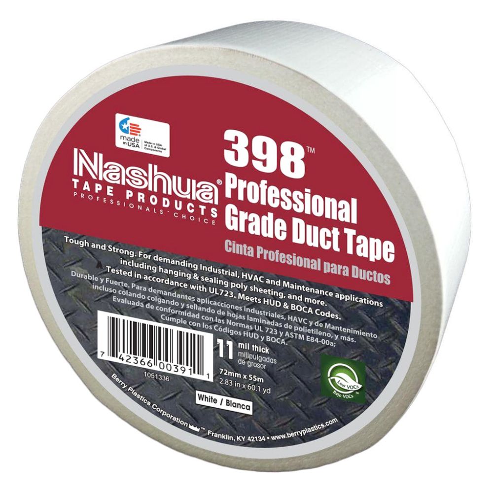 Nashua 398 White Professional Grade Polyethylene Duct Tape