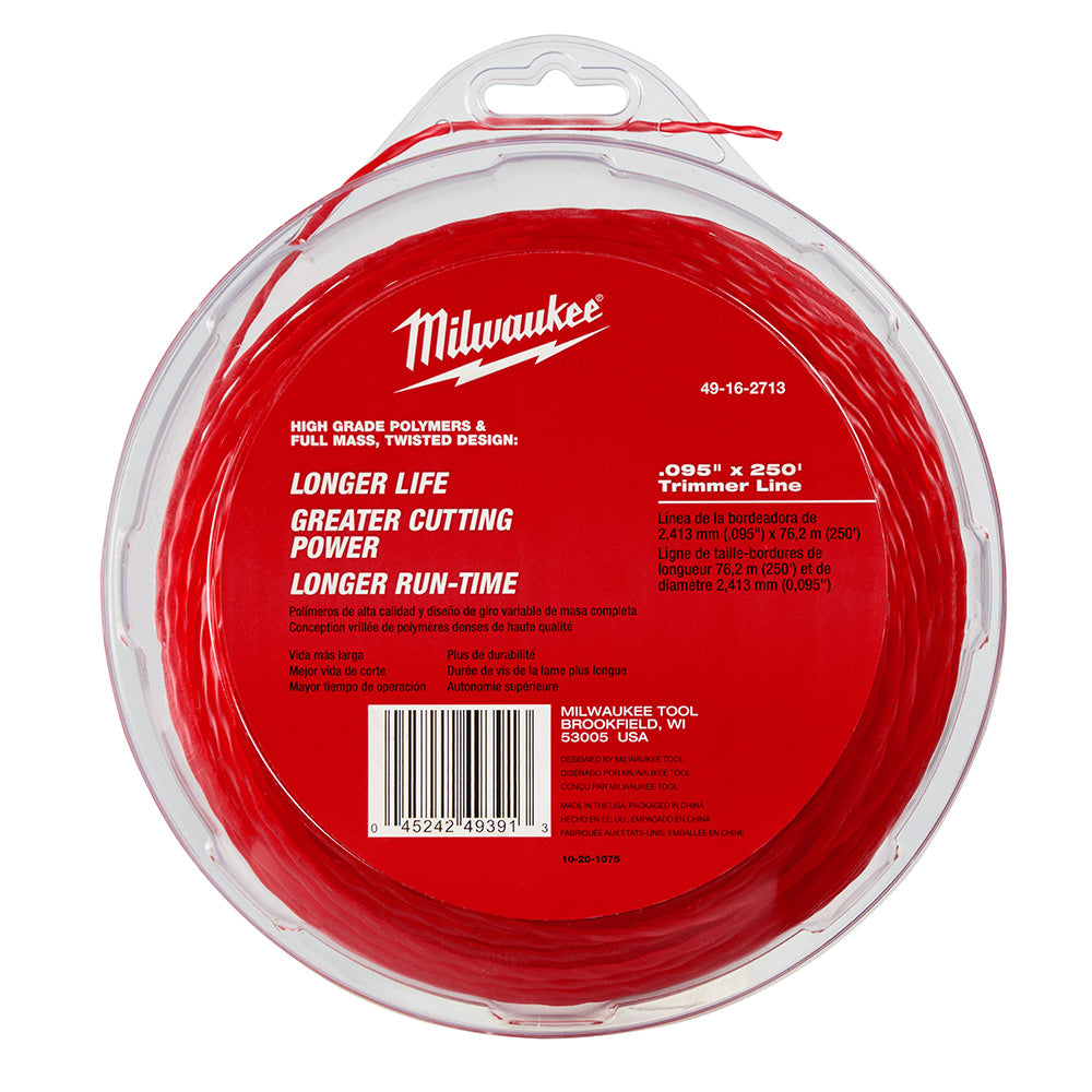 Milwaukee 49-16-2713 .095 x 250' Twisted Trimmer Line