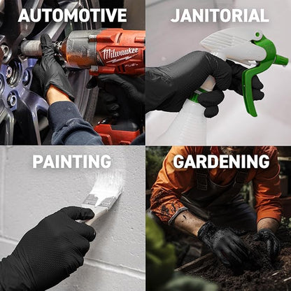 BALANCED Ultra Fort Black Nitrile Gloves, 8 mil, 100pcs per Box (XL)