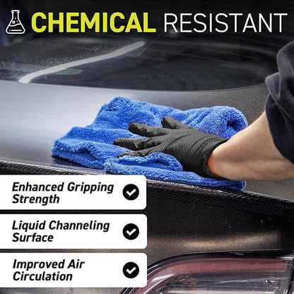BALANCED Ultra Fort Black Nitrile Gloves, 8 mil, 100pcs per Box (XL)
