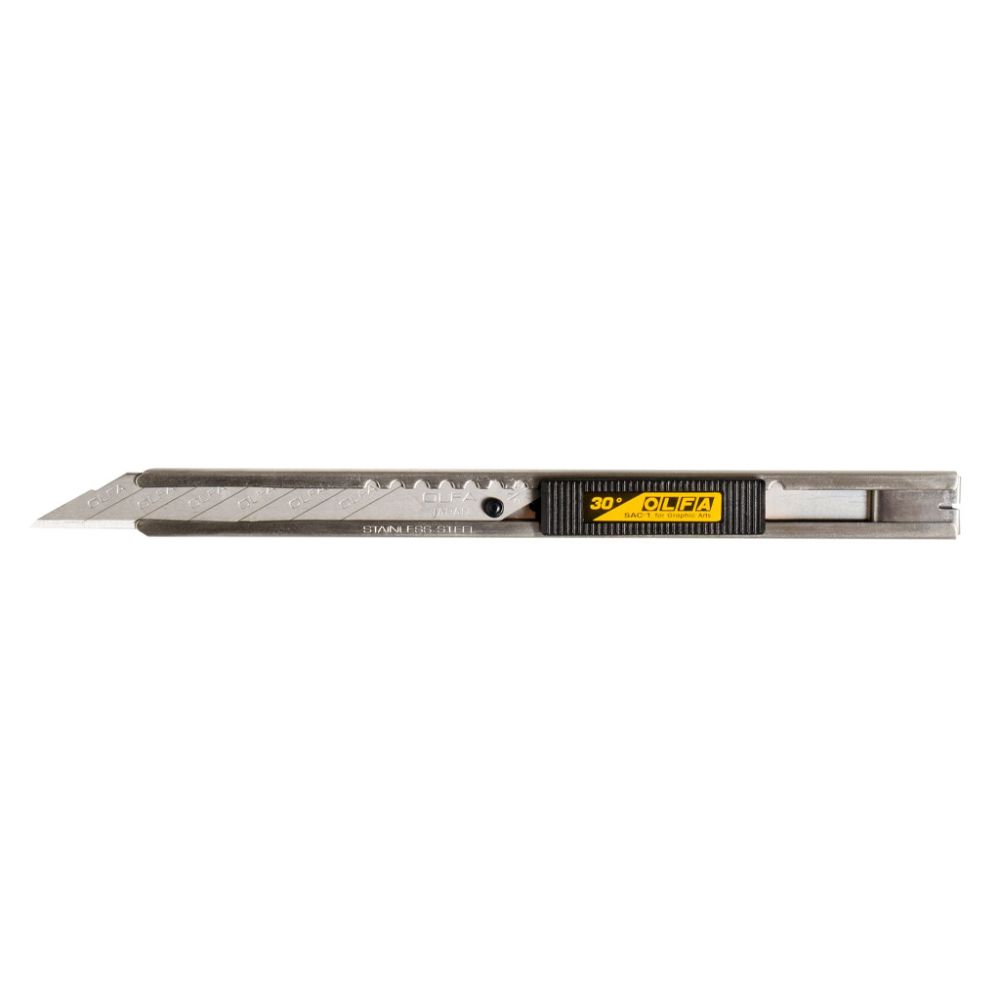 OLFA SAC-1 stainless steel graphics utility knife with 30 degree snap off blade