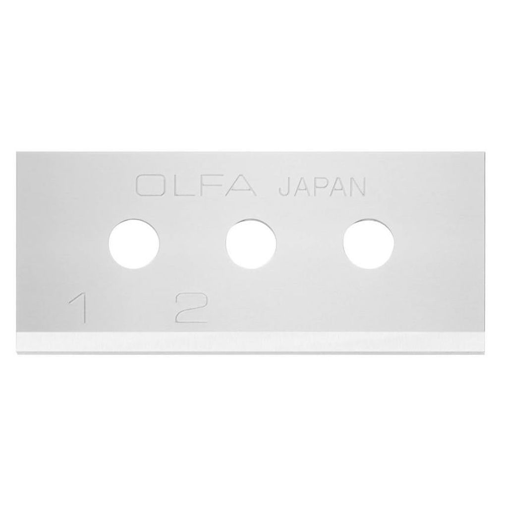 Olfa SKB-10/10B silver safety utility replacement blades 10 pack with three hole design