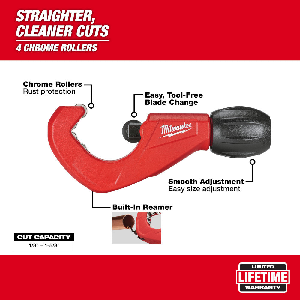 Milwaukee 48-22-4252 1-1/2in Constant Swing Copper Tubing Cutter