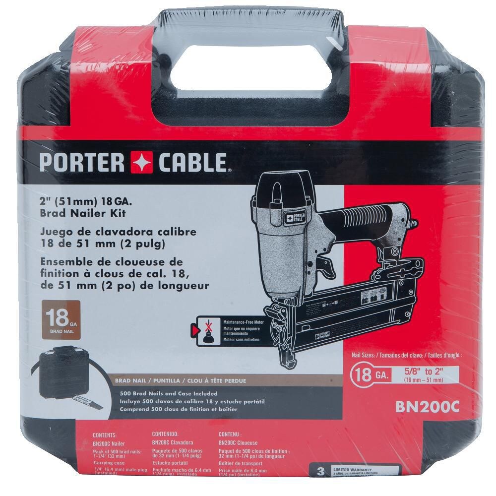 PORTER-CABLE BN200C Pneumatic 18-Guage 2 in Brad Nailer Kit