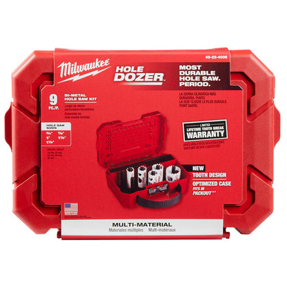 Milwaukee 49-22-4006 Tool Hole Dozer General Purpose Bi-Metal Hole Saw Set (9-Piece)