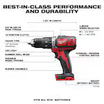 Milwaukee 2697-22CT Tool M18 18V Lithium-Ion Cordless Hammer Drill/Impact Driver Combo Kit (2-Tool) w/ (2) 1.5Ah Batteries