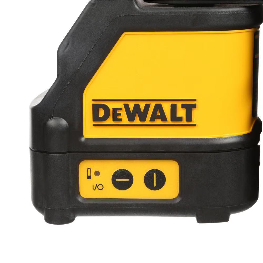 DEWALT DW088K 50/165 ft. Red Self-Leveling Cross Line Laser Level with (3) AA Batteries & Case