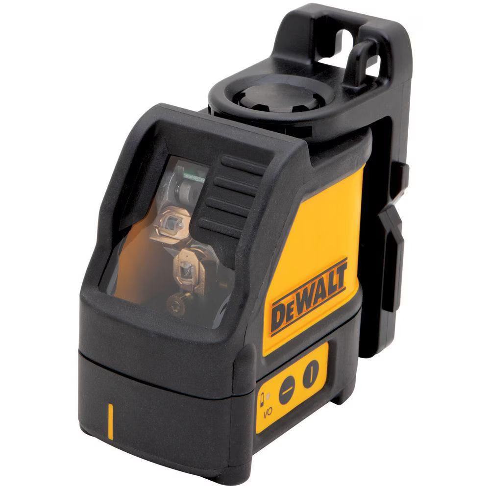 DEWALT DW088K 50/165 ft. Red Self-Leveling Cross Line Laser Level with (3) AA Batteries & Case