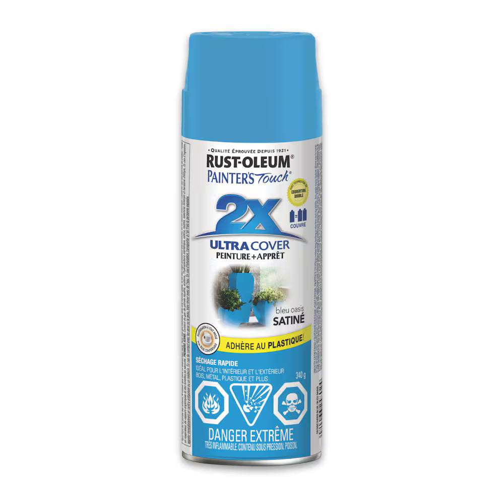 Rust-Oleum Painter's Touch 2X Ultra Cover Satin Seaside Spray Paint | 340 g