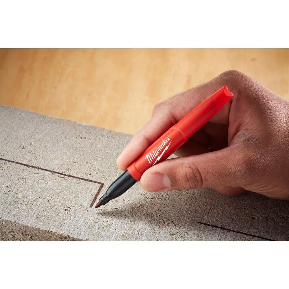 Milwaukee 48-22-3100 Tool INKZALL Black Fine Point Jobsite Permanent Marker