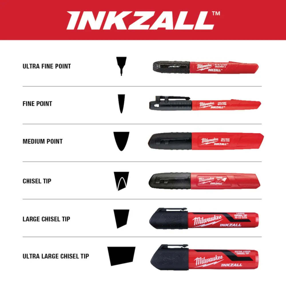 Milwaukee 48-22-3106 Tool 4Pk Fine point Colored Markers