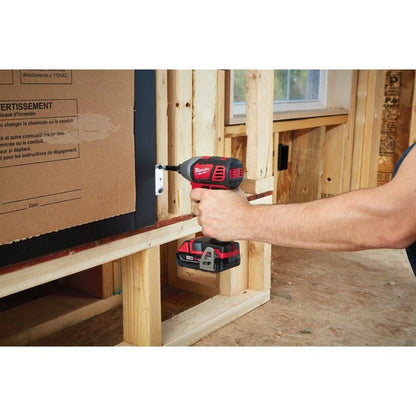 Milwaukee 2656-22CT Tool M18 18-Volt Lithium-Ion Cordless 1/4 in. Impact Driver Kit with (2) 1.5Ah Batteries