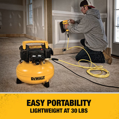 DEWALT DXCM55126 Electric Portable 165 PSI 6 Gal Pancake Air Compressor, Oil Free