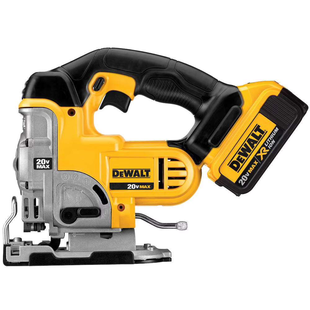 M1DEWALT DCS331 20V MAX Lithium-Ion Cordless Jig Saw Kit with 4Ah Battery, Charger and Bag