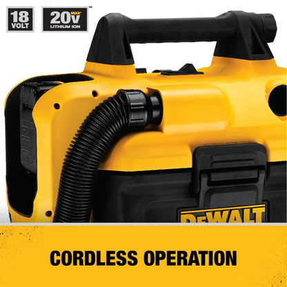 DEWALT DCV580H 2 Gal. Max Cordless Wet/Dry Vacuum without Battery and Charger