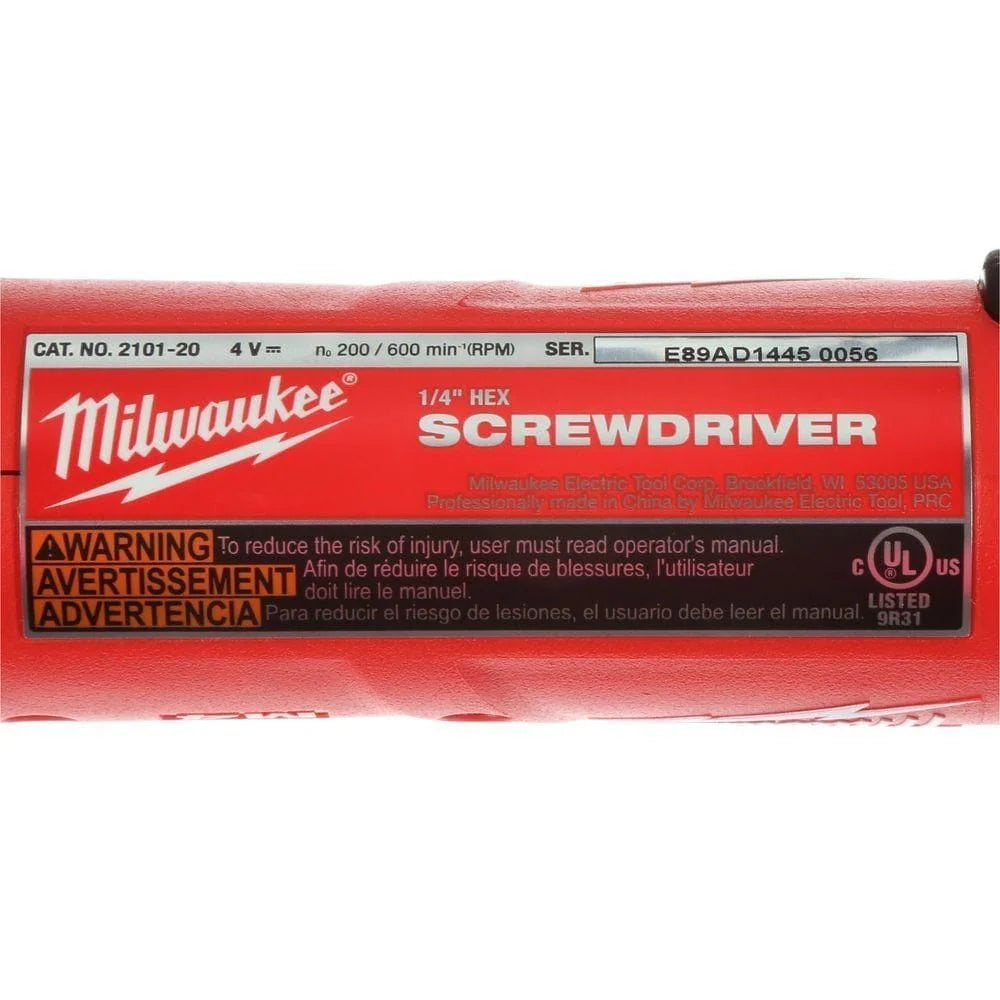 Milwaukee 2101-22 Tool 1/4 inch M4 Hex Screwdriver Kit